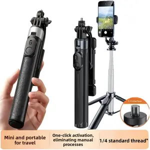 51" Selfie Stick , Extendable Selfie Stick with Remote, Portable Cell phone Tripod Stand with All in 1Phone Clip, Lightweight Camera Tripod Compatible with iphone 15 14 13, Android Rechargeable Smart Face Tracking