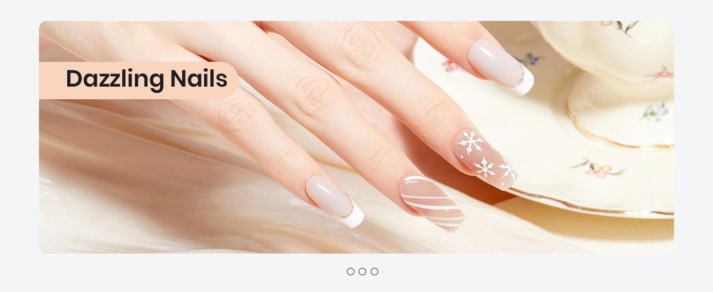 Beetles Poly Nail Extension Gel Kit Clear Jelly Glitter Golden Nude Brown Colors Poly Building Gel Enhancement Manicure Kit Nail Art Salon Soak Off UV Easy DIY