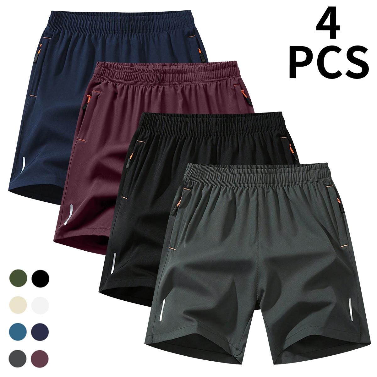 Men’s Reflective Performance Shorts in Vibrant Colors - Breathable Quick-Dry Training Gear - Lightweight Wrinkle-Resistant Athletic Shorts for Night Runs
