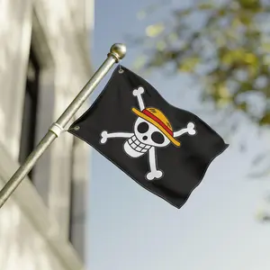 Double Sided Straw Hat Flag: Fun Party & Nautical Decor