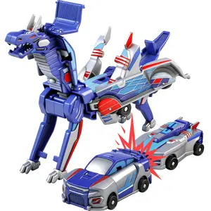 Dinosaur Transforming Car Set 2 Crash Cars Turn into Robot Dino Toy for Boys and Girls Dinosaur Transforming Car Set 2 Crash Cars Turn into Robot Dino Toy for Boys and Girls