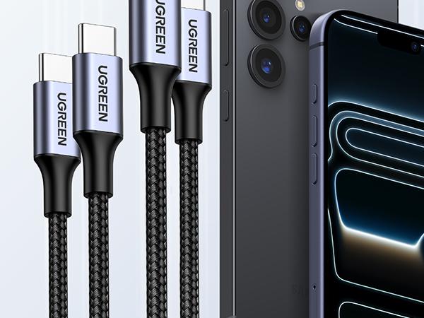 UGREEN 100W USB C Cable - Smartphone Charger for iPhone 17/17 Plus/17 Pro/17 Pro Max/16/15 Plus/15 Pro/15 Pro Max, MacBook Pro, iPad Pro, Dell XPS, Samsung Galaxy S23/S22 Ultra, Switch, Pixel, Deals for You,TikTokShopHolidayHaul