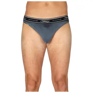 INTIMO Mens' Exposed Elastic Silk Thong Underwear