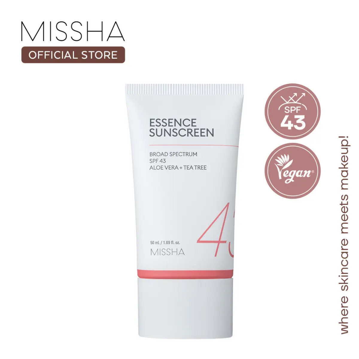 [MISSHA Official] Essence Sunscreen SPF43+ 50ml (OTC) – Lotion-Type Sunscreen, Lightweight Daily Use for the Whole Family