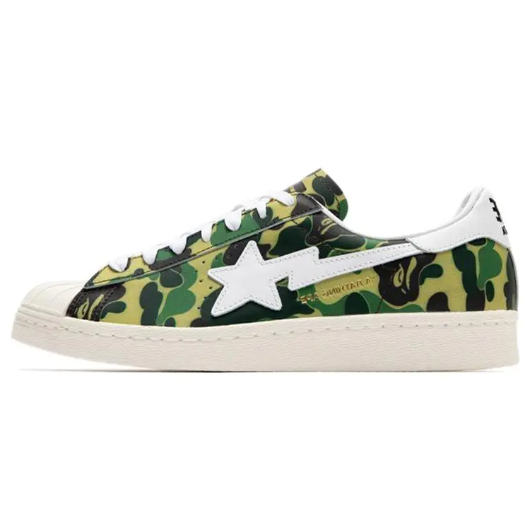 Adidas Bape X Superstar 80s Abc Camo' Trendy Cushioned Low Top Skate Shoes Unisex GZ8981