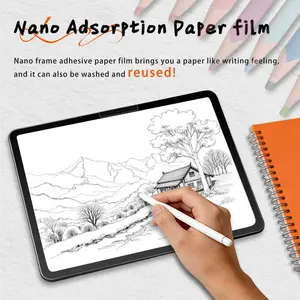 HAOLOCM iPad Pro 11-Inch 2024/2025 Screen Protector Ultra-Thin Matte Anti-Glare Reusable Film for Stylus Writing Drawing Like Paper Feel
