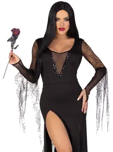 Leg Avenue Spooky Beauty Halloween Costume - Sexy Morticia Cosplay Dress