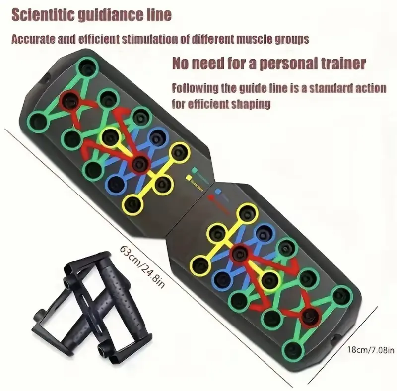 28-in-1 Portable Foldable Push-Up Board with Handles - Multifunctional Home Gym Strength Training Equipment, Color-Coded Slots, Compact Size, Unisex Upperbody Gear for Floor Workouts, Targeted Push-Up/Triceps/Back Focus, Take to the Gym 28-in-1 Portable Foldable Push-Up Board with Handles - Multifunctional Home Gym Strength Training Equipment, Color-Coded Slots, Compact Size, Unisex Upperbody Gear for Floor Workouts, Targeted Push-Up/Triceps/Back Focus, Take to the Gym