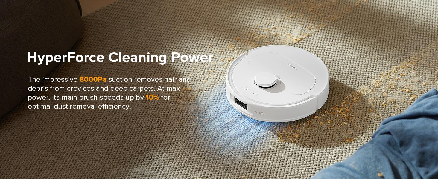 Roborock Qrevo Series Robot Vacuum and Mop (QV 35A), 8000Pa Suction, Anti-Tangle Brushes, Smart Obstacle Avoidance, Auto Mop Washing, All-in-One Dock, 200RPM Spinning Mops #GiftedInLove
