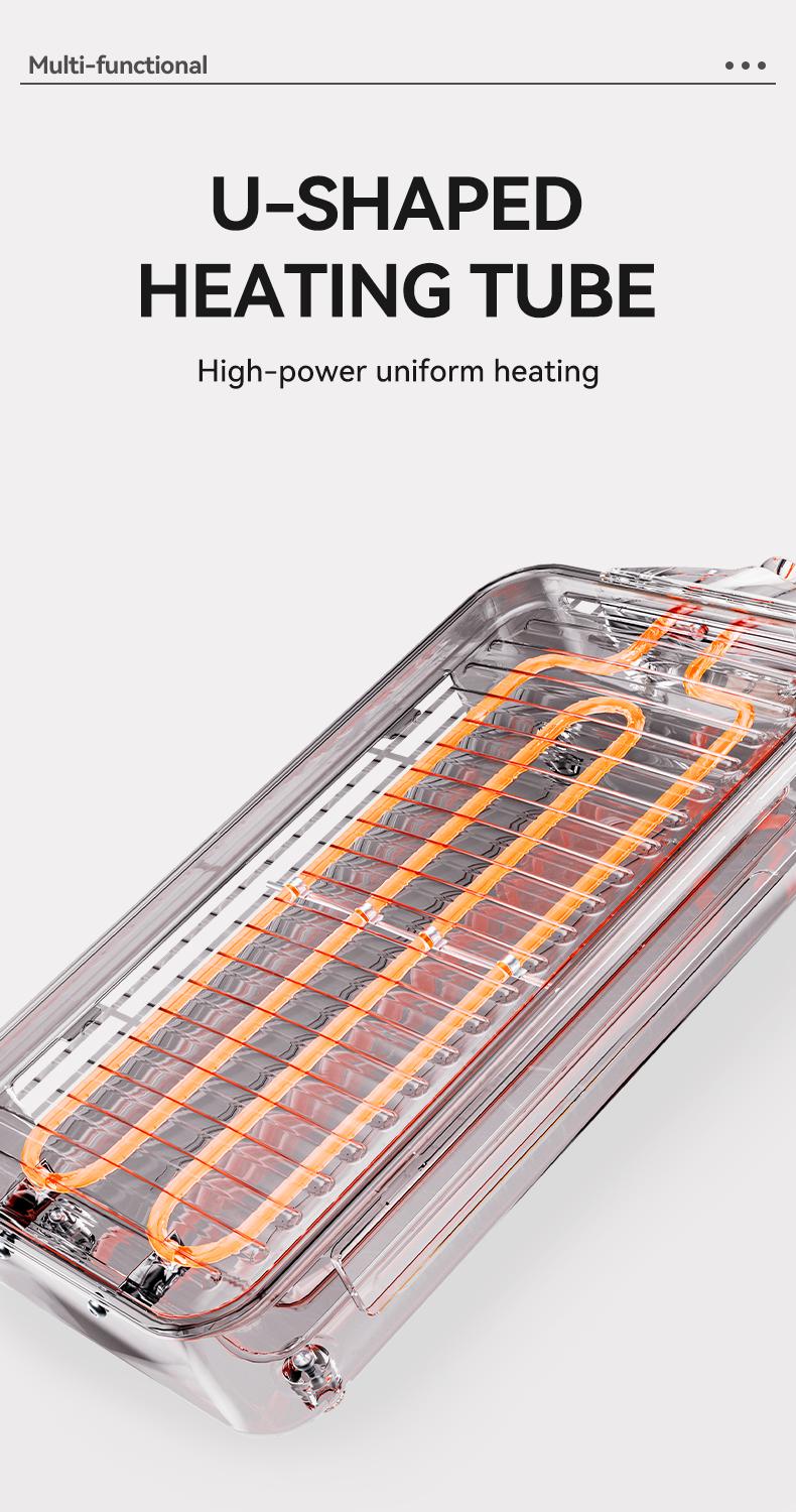 Electric Indoor Grill 1500W -2 in 1 Smokeless Indoor Grill for Kitchen with Non-stick Removable Grill & Griddle Plate,Temperature Control Korean BBQ Grill with 3 Cheese Pans Dishwasher Safe