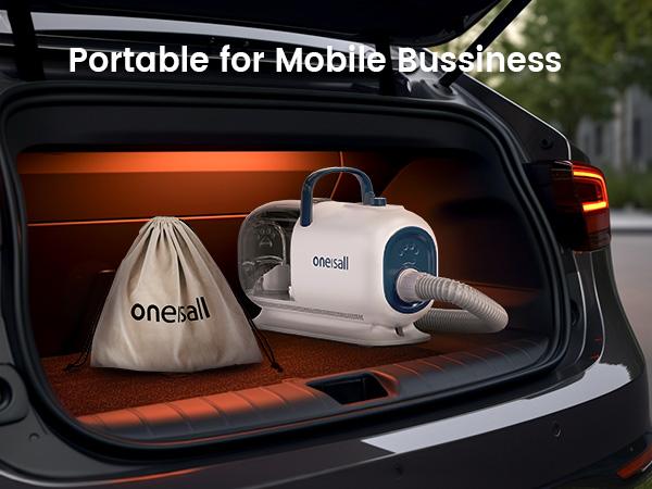 Oneisall  Smart Pet Grooming Vacuum Blow Dryer and Clippers, Dog Grooming Kit for Shedding Drying Trimming Pet's Hair, 7 Levels of Blow Temperature, Adjustable Air Flow petgeekdispenser