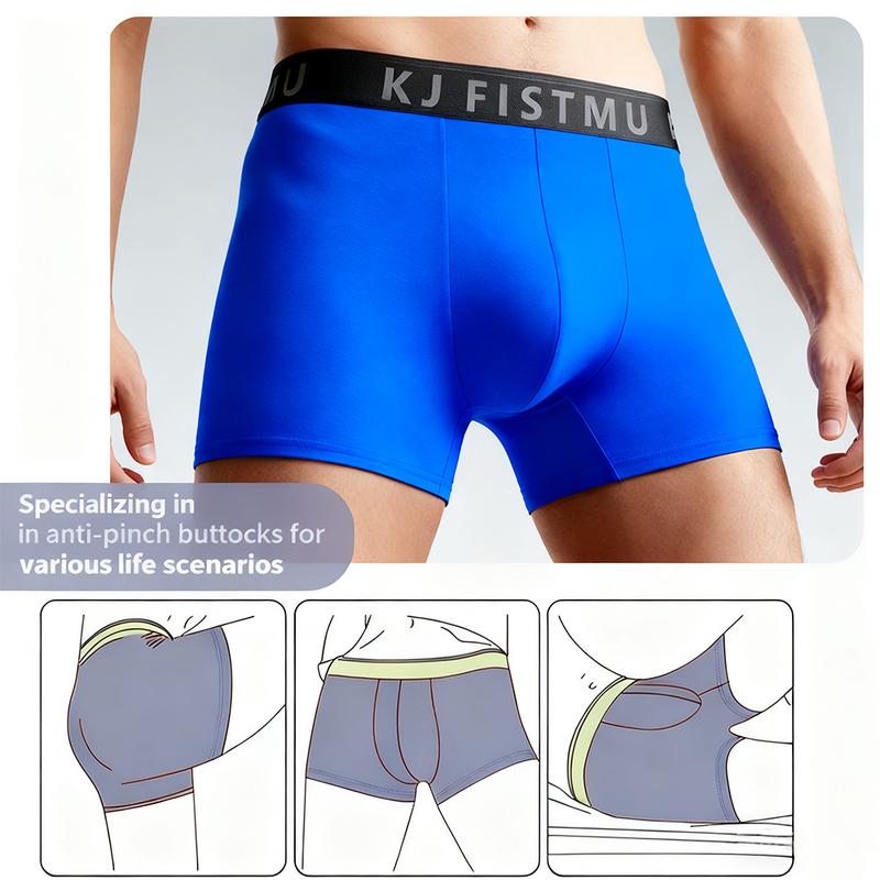 KJFISTMU 16-piece men's boxer briefs set, featuring bright geometric patterns, medium stretch, breathable and comfortable, solid colors, colorful striped waistband print, suitable for daily wear, boxer shorts, comfortable underwear, durable craftsmanship