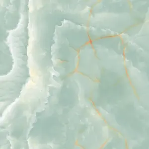 My Luxury Flooring MK PANTON Onyx Blaze Green Porcelain Tiles - 24 x 48 Inch Green Onyx Marble Luxury Pattern - Glossy Finish Wall & Floor Use 15.5 Sqft per Box | Pallet of 10 Boxes (155 sq-ft)