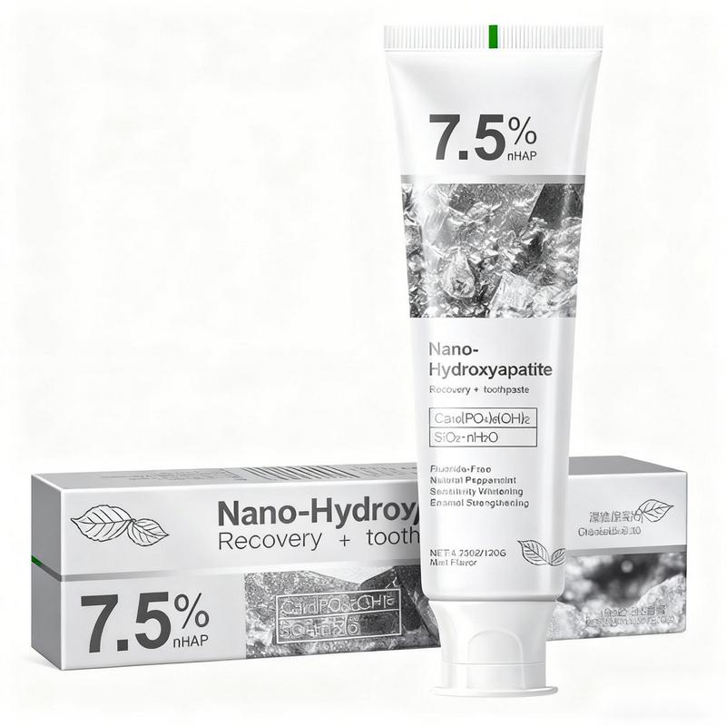 3 PCS 7.5% Toothpaste - Nano Hydroxyapatite for Enamel Strengthening & Teeth Whitening,Enamel Repair, Fluoride-Free & Sensitive Teeth Friendly