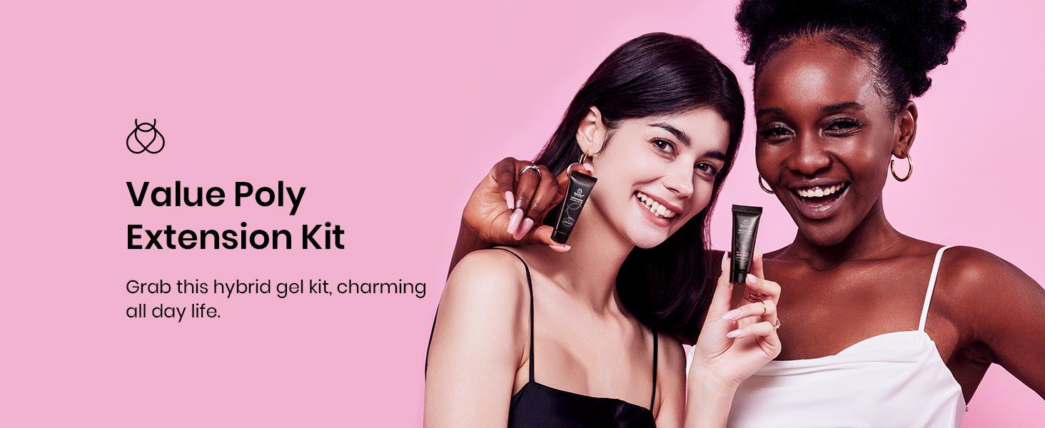 Beetles Nail Extension Poly Gel Professional DIY Nail Art for Starter Top Coat Base Gel, Gift for Women gift for girls, Nail Manicure at home, With Slip Solution, Beginner friendly Polish Cutics  Cosmetic #TikTokShopBacktoSchool