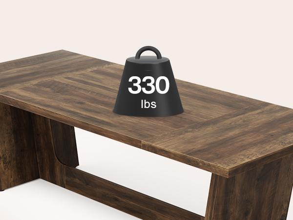 Tribesigns 70.87-Inch Dining Room Table, Wood Large Dining Table for 6-8 People, Rectangular Farmhouse Kitchen Table for Big Family