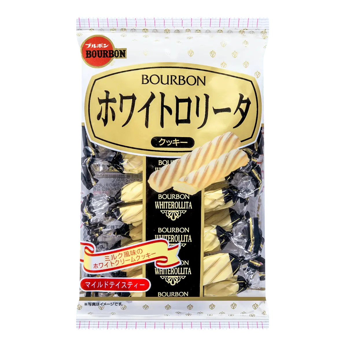 BOURBON White Rollita Cookies,3.7 oz