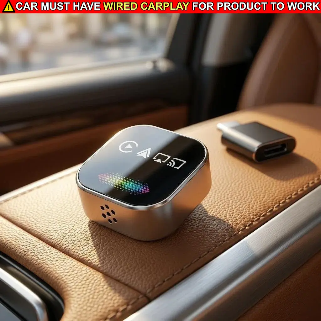 2026 New 4-in-1 Wireless CarPlay Adapter for 2016+ Cars Supporting Wired CarPlay & Android Auto, Advanced Smart Chips, Low Latency Dual-Band Wi-Fi, USB/Type-C Plugs, Mini Compact, Plug-and-Play, Road-Tripping Ready, Android Screen Mirroring, Carplay Scree