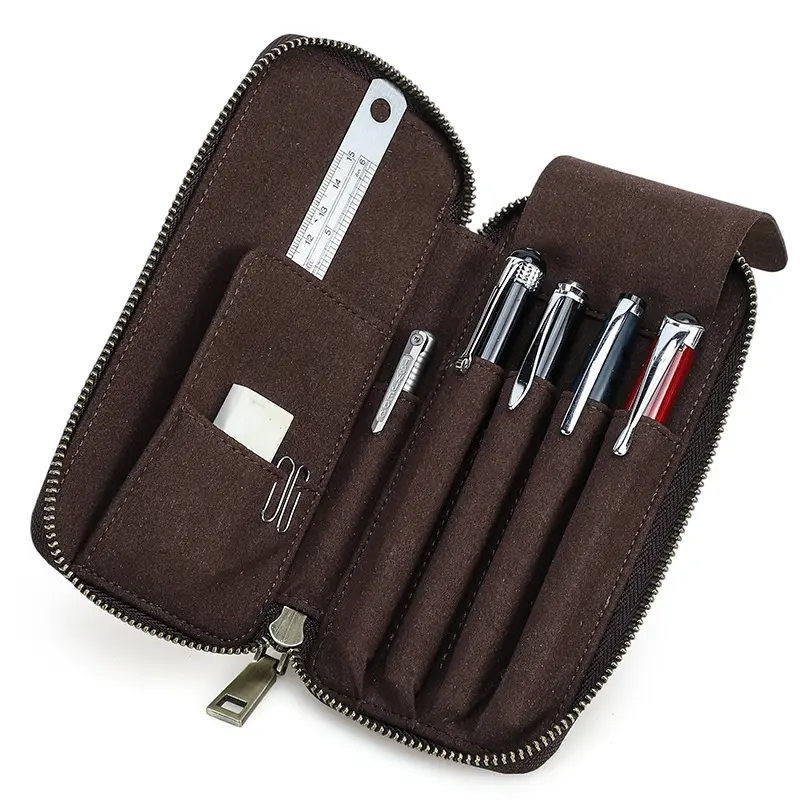 Dart Bag Handmade Vintage Leather Pencil Case Aesthetic Pencil Bag Travel Bags Organizer Makeup Pouch,Pen Pouch for Work and University for Men and Women