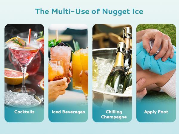 Euhomy【2025】 Nugget Ice Makers Countertop 35lbs/24H Pebble Ice Maker with Self-Cleaning Sonic Function, Compact Design & One-Year Warranty Service Euhomy【2025】 Nugget Ice Makers Countertop 35lbs/24H Pebble Ice Maker with Self-Cleaning Sonic Function, Compact Design & One-Year Warranty Service