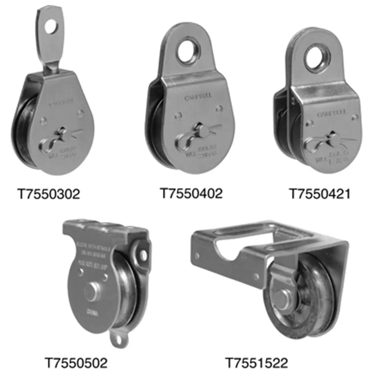 212 MAIN Heavy Duty 2 in. Steel Single Sheave Swivel Eye Pulley, Pack of 5, Pack Of Five