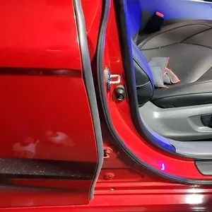 YXCY Car Door Seal Strip - 2PCS B-Pillar Seal Strip, Automotive Rubber Frame with Buckle EPDM Gasket Weather Stripping for Soundproofing, Dustproof Noise Reduction Edge Trim, Universal for Cars, Trucks, SUVs, Car Accessories Car Door Protector