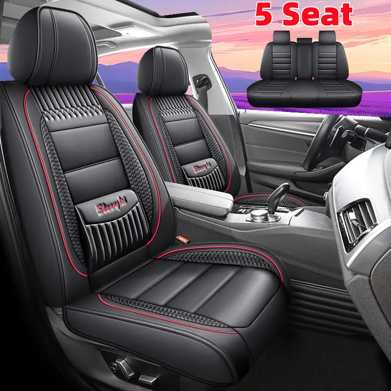 New Arrival 5-Seat Car Seat Covers & Protectors, Waterproof, Wear-Resistant, Full Coverage, All-Season Fit for Front and Rear Rows, Car Seat Protectors