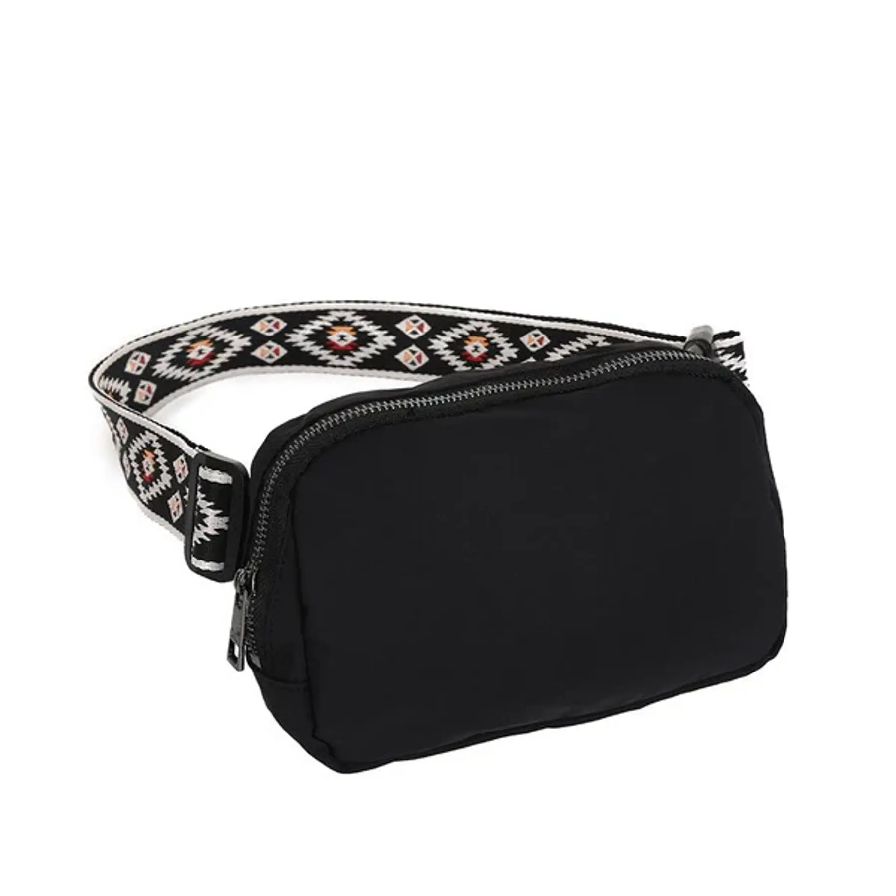 Aztec South Western Pattern Strap Waterproof Fanny Pack Belt Bag Waist Pack Hip Bag Travel Bag Gift for Him for Her Nylon Material Adjustable Strap Spacious Design Durable Zippers