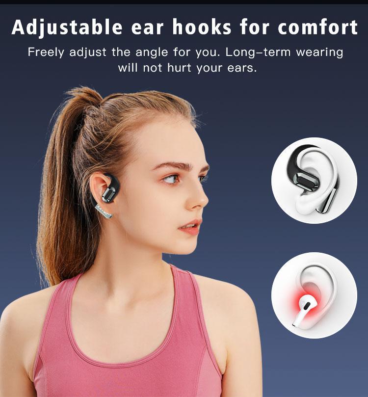 ZIHNIC Wireless Open Ear Earbuds Bluetooth 5.4,OWS Headphones,Wireless Earphones,35Hours Playtime,lPX5 Waterproof,TF card,new 2026 Audio Electronic Headset