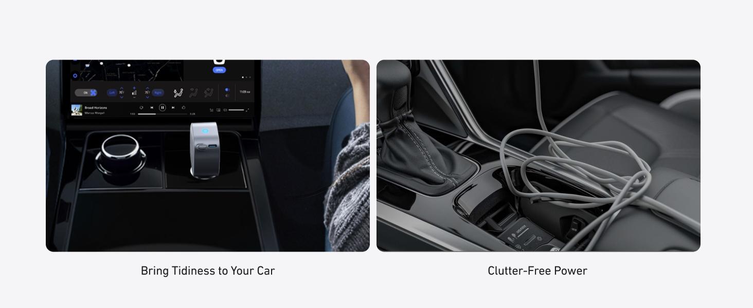 Anker USB-C Car Charger, 75W Max Fast Charging, Sleek and Compact Design with Retractable Cable, for iPhone 17 / 16 / 15 Series, Samsung S24 / S23, MacBook, and More