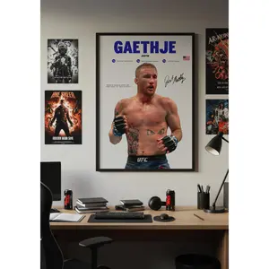 [Sale Up To 40%] [Unframe] Justin Gaethje Mixed Martial Arts Poster, Professional MMA Fighter Wall Art, Combat Sports Athlete Portrait, Gym Decor Atmosphere Artwork Print