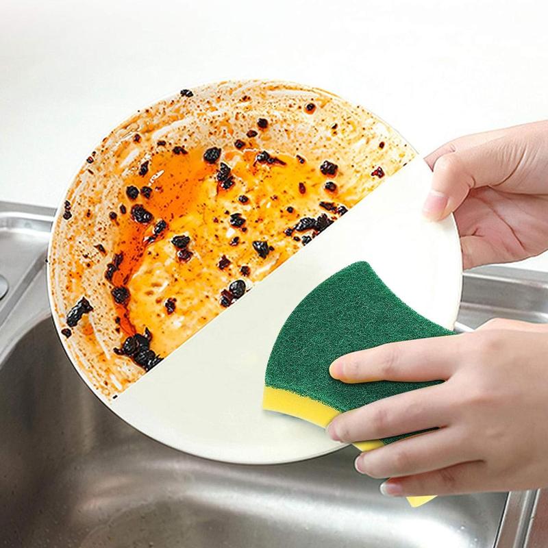 Limited time deal-Kitchen Cleaning Sponges,24 Pack Eco Non-Scratch for Dish, Scrub Sponges