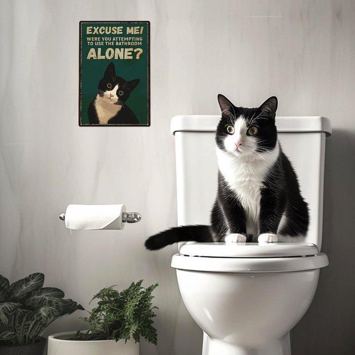 2D Flat, 2D flat Metal and iron wall art signs, cat tattoo shop - tattoo themed creative decoration, 12x8 inches - wall decoration, suitable for living rooms, tattoo shops, bedrooms, offices, cafes, bathrooms, perfect indoor and o