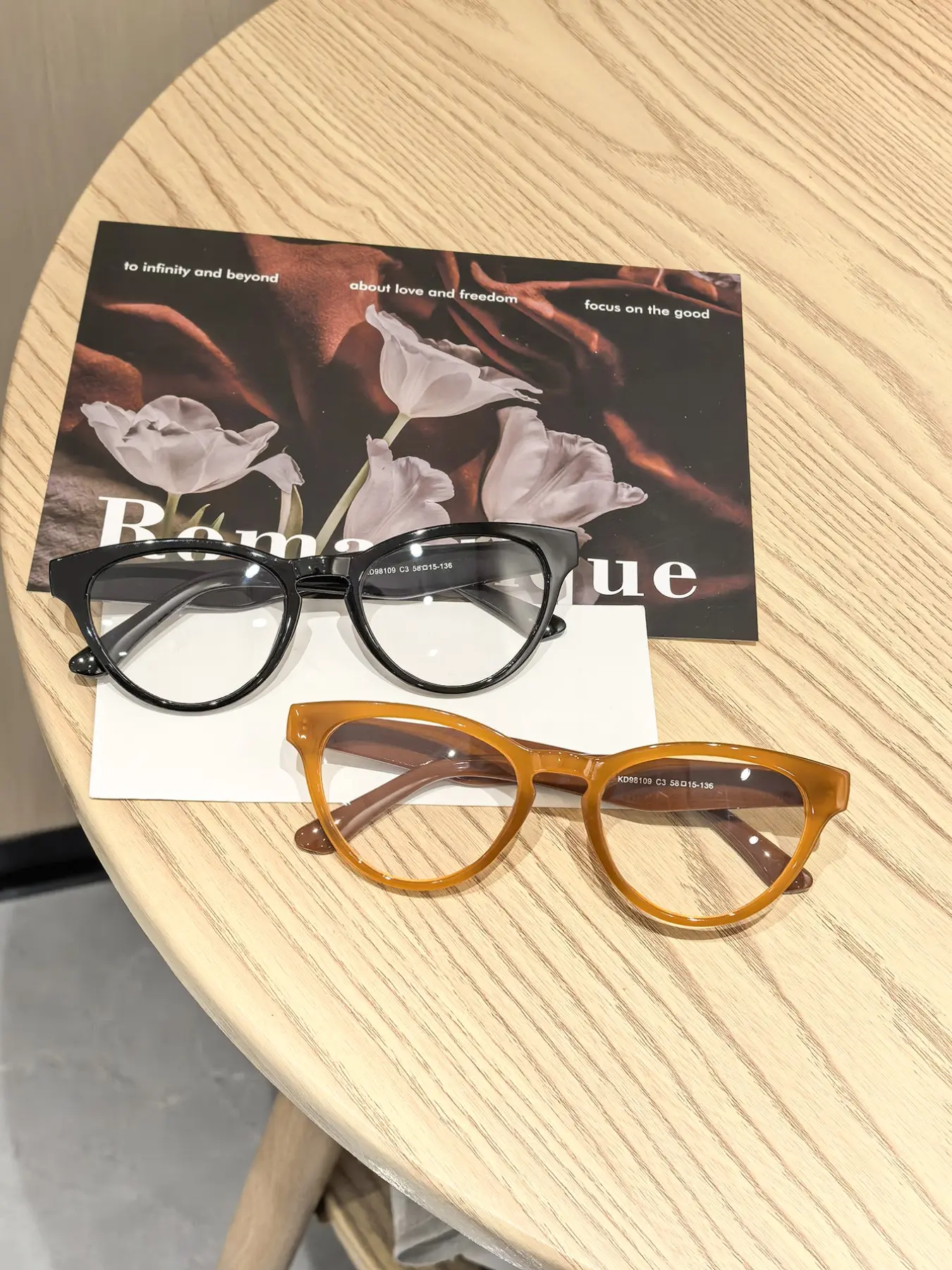 Trendy Cat Eye Acrylic Glasses for Men & Women, Casual All Season Eyewear, Daily Wear Fashion Accessories, Student Essentials