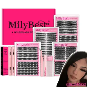 MilyBest × user1005.2 Creator Edition Lash Clusters Collection – 4 Mix Lash Kit & Cove Single Lash Boxes DIY Extensions