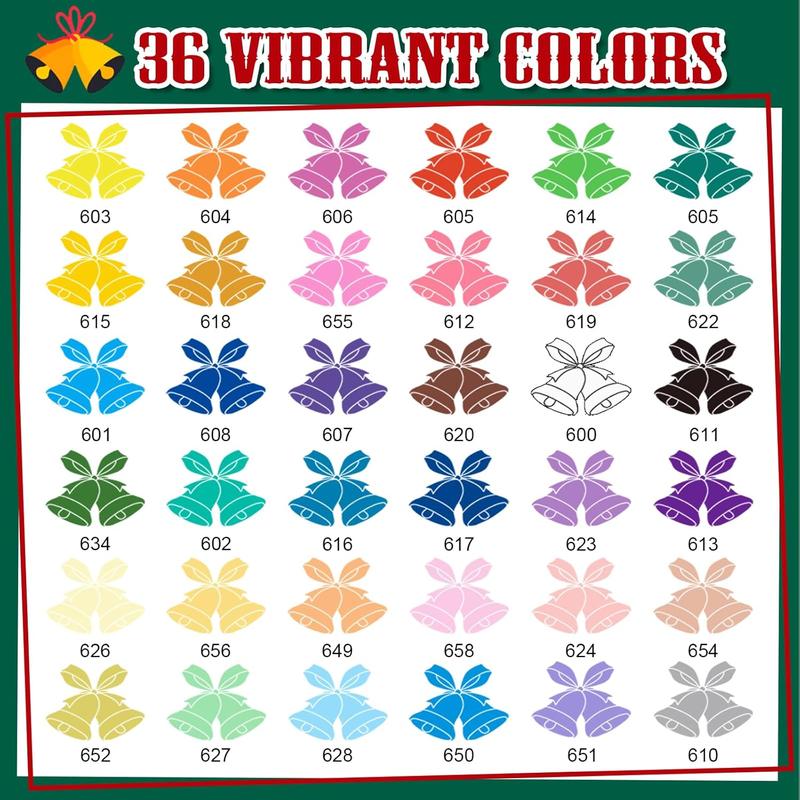 Acrylic Paint Markers Set (36 Colors), Soft Brush Tip Acrylic Paint Pens for Wood, Canvas, Glass, Fabric, Rock Painting & DIY Crafts