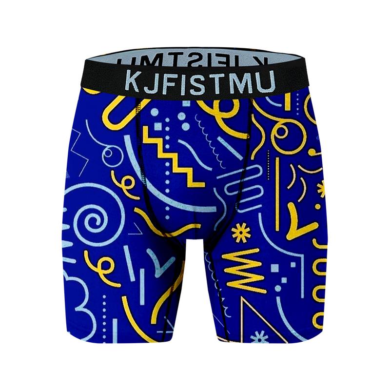 KJFISTMU 10-Piece Men's Boxer Briefs Swim Trunks - Invisible Low-Waist Soft Boxer Briefs, Suitable for Gym, Cycling, and Beach Wear - Comfortable and Breathable