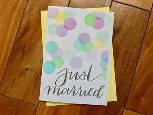 Just Married Card by StoneDonut Design