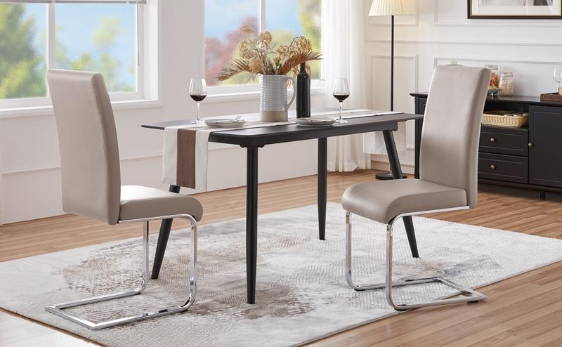 Yaheetech Dining Chairs Set of 2 Faux Leather Chairs with Metal Legs Modern Kitchen Chairs for Kitchen Dining Room Restaurant Yaheetech Dining Chairs Set of 2 Faux Leather Chairs with Metal Legs Modern Kitchen Chairs for Kitchen Dining Room Restaurant