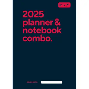 2025 Planner and Notebook Combo: Monthly Planning with 1-Year Calendar Book with Notes Pages, 12 Months from January 2025 to December 2025, 5 x 7 Soft Cover Paperback – February 16, 2024