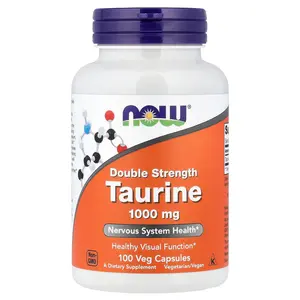 NOW Foods Taurine, 1,000 mg, 100 Veg Capsules