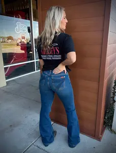 7 For All Mankind Dojo Medium Melrose Trouser Flare Jeans for Women