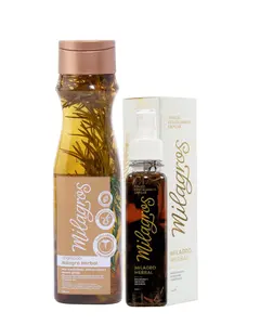 Duo Capilar Milagros tonico herbal 110ml shampoo milagro herbal 450ml  & Hair Tonic 110ml Ginger & Rosemary Hair Loss, Oil Control, Dandruff Haircare