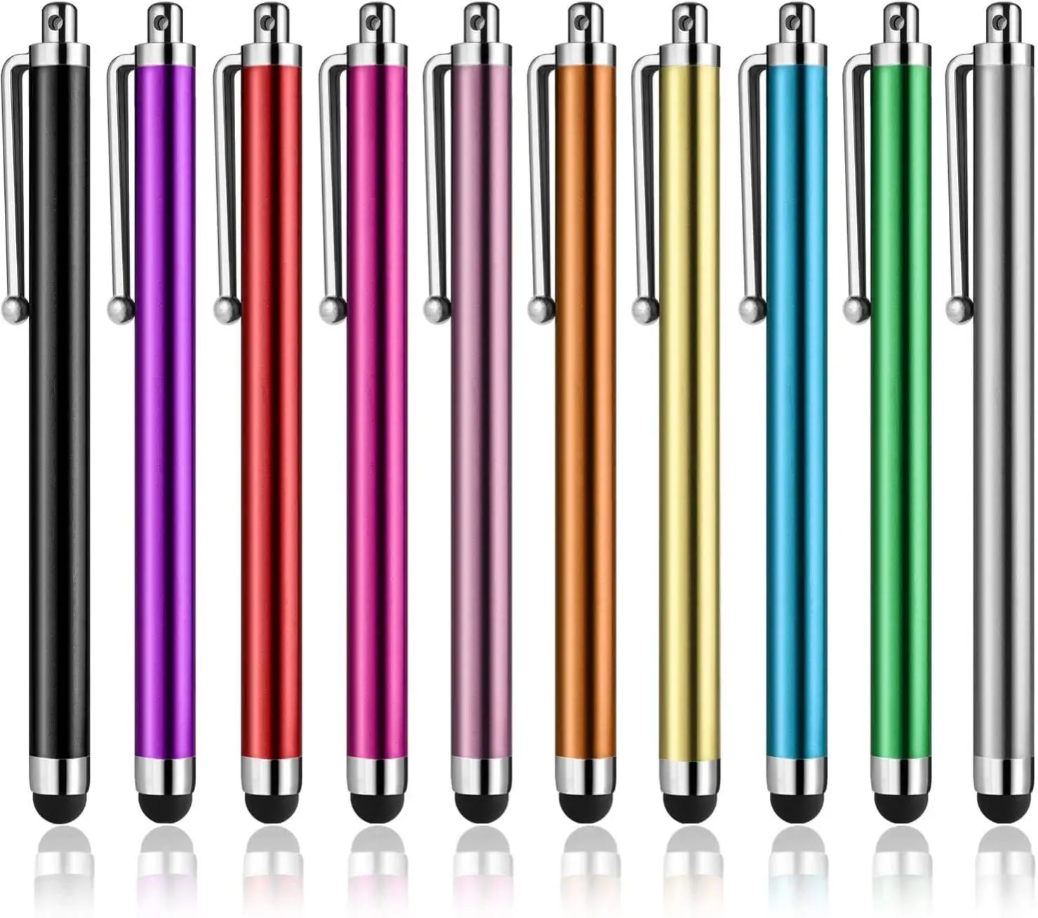 Abiarst High Precision Stylus Pens 10-Pack - Universal Tablet & Smartphone Accessories with Protection, Compatible with iPad, iPhone, Samsung Galaxy & All Capacitive Touch Screens, Stylus Pen For Touchscreen, Tablet Styluses