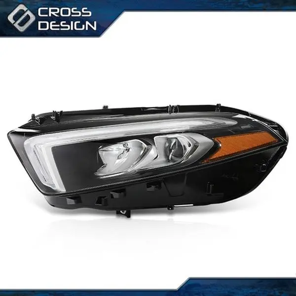 CROSSDESIGN Durable Long-Lasting LED Projector Headlight Assembly - 1 x Headlight (Left Side, Driver Side) for 2019,2020-2022 Mercedes Benz W177 A Class, LED Headlamps Bulbs with Enhanced Illumination