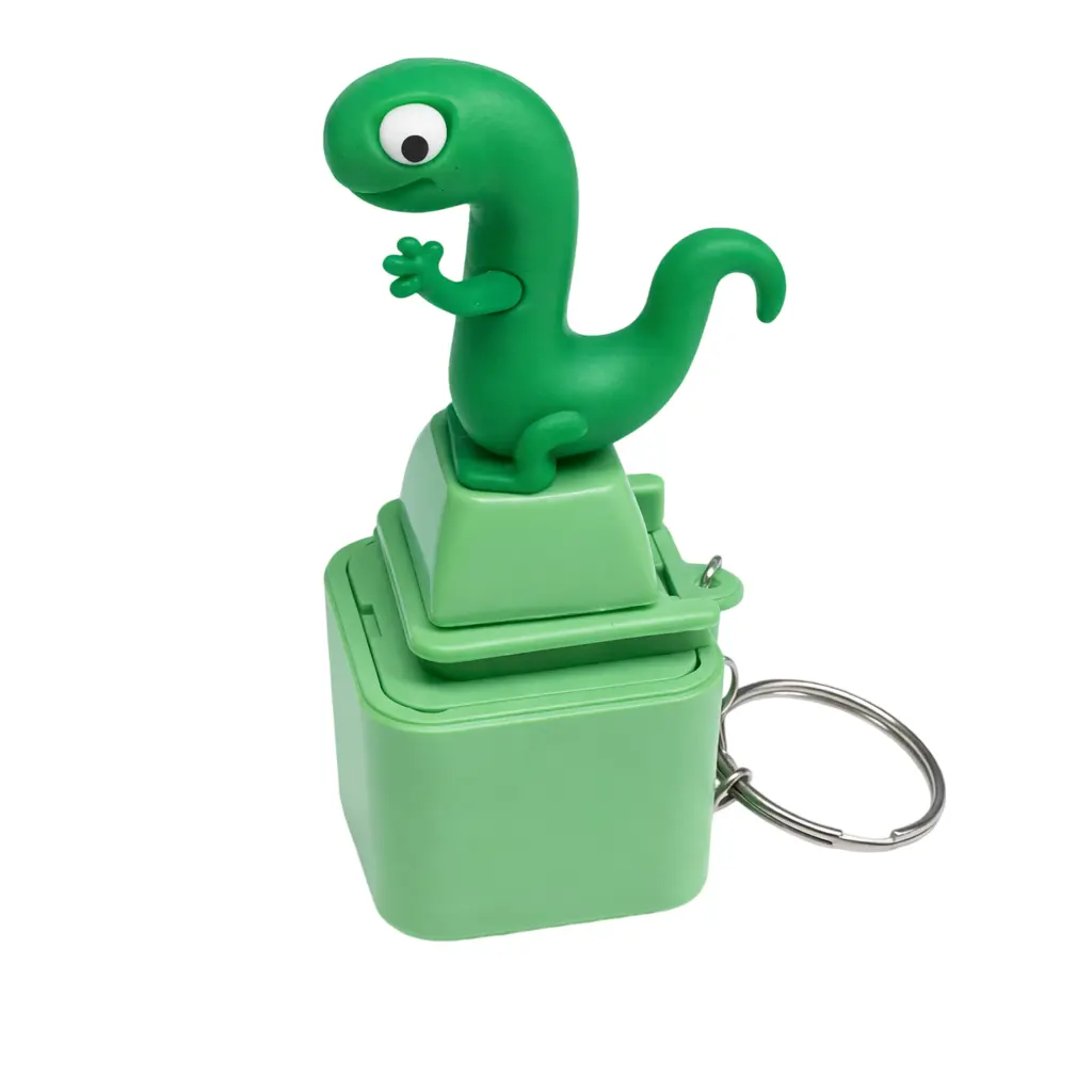 Lizard Shaped Keychain Stress Relief Toy - Light, Sound Features, Recharge & Go, Tactile Fidgeting Helps Calm Nerves (Classic Novelty Toy for Anxiety Relief)
