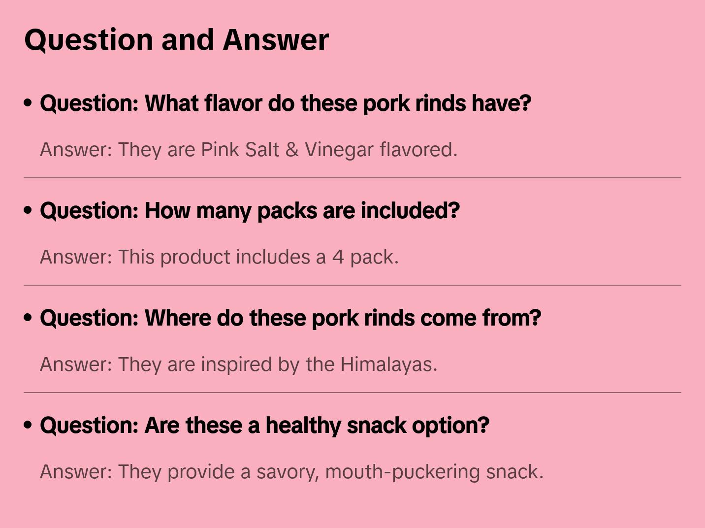 Pork King Good Himalayan Pink Salt & Vinegar Pork Rinds 4 pack Snack