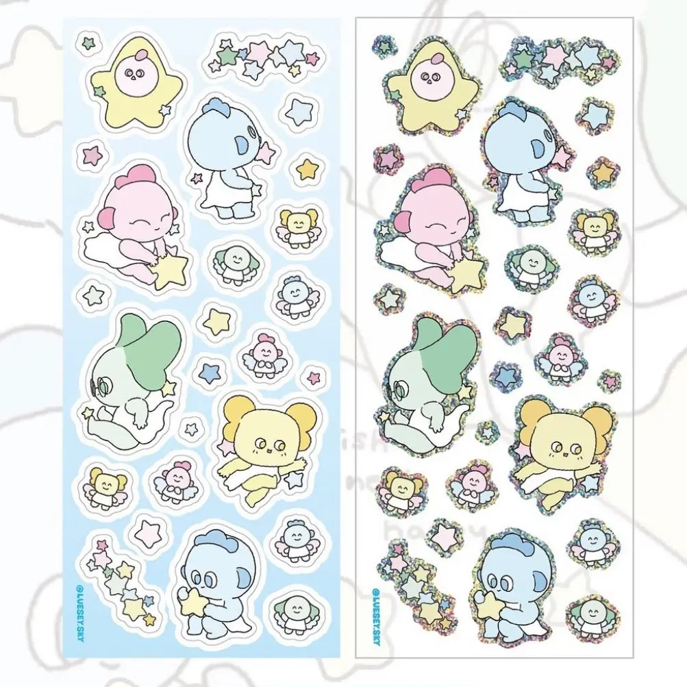 Luesey Sky Glitter Babies Sticker Sheet