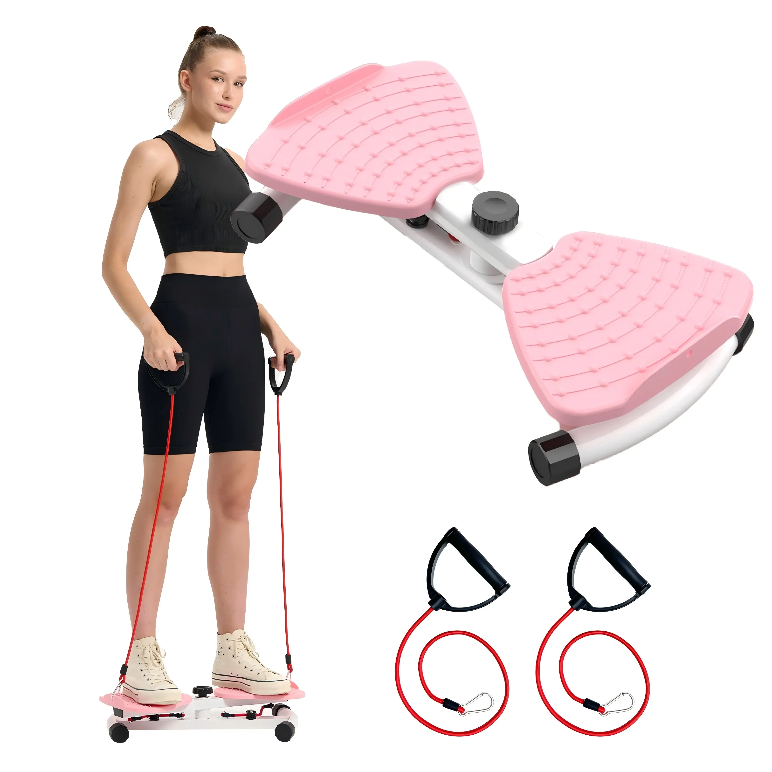 HOTWAVE Abs Waist Twister Disc, Portable Rotating Core Trainer for Women, Durable Plastic Ab Strength Equipment, Home Workout Gear for Core Workouts & Aerobic Exercise, Exercise Twist Boards, Home Gym Equipment