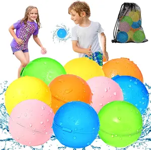 Reusable Water Balloons for Kids Adults, Large Water Balloons, Self-Sealing Water Bomb for Summer Outdoor Game, , Pool Party Supplies
